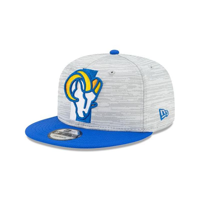 NFL Los Angeles Rams Official Training 9Fifty Snapback (RQY1798) - Blue New Era Caps